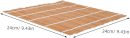 24cm Sushi Bamboo Rolling Mats Set of 2 Carbonized Bamboo Mats for Sushi Prepping
