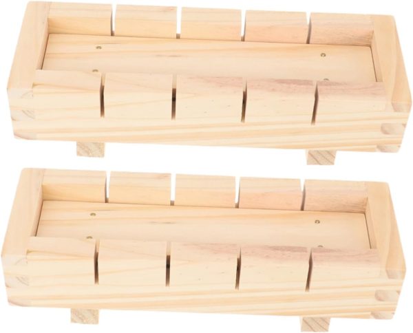 Wooden Sushi Sushi Press Roller Machine Natural Wood Grain Easy to Clean Use