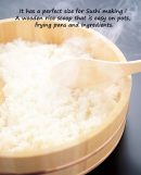 Rolling Sushi Making Kit - Japanese Cypress Mold and Rice Scoop Bamboo Sushi Rolling Mat - Made in Japan