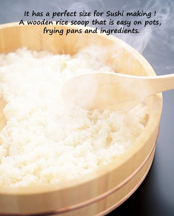Rolling Sushi Making Kit - Japanese Cypress Mold and Rice Scoop Bamboo Sushi Rolling Mat - Made in Japan - Image 2