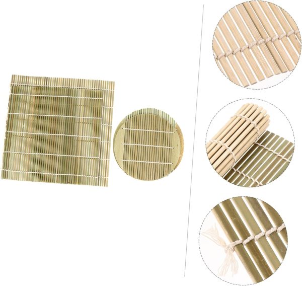 Homemade Sushi Kit 4pc Sushi Rolling Mats Sushi Making Pads Sushi Bamboo Curtain Sushi Gadget - Image 2