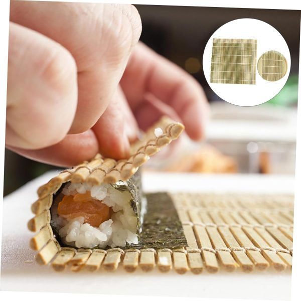 4pc Diy Sushi Roll Maker Roller Sushi Bamboo Curtain Sushi Making Pads - Image 2