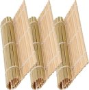 3pcs Bamboo Sushi Rolling Mats - DIY Sushi Making Kit for Home Use, Shaping & Molding Roll 5.51x5.51 Inches, Non-Stick and Easy to Use