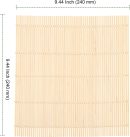 25 Pack Bamboo Sushi Mat, 9.5 x 9.5 Inch Natural Bamboo Sushi Rolling Mat, Non Stick Sushi Roller Professional Sushi Making Tools for Home Cooking, Sushi Restaurants