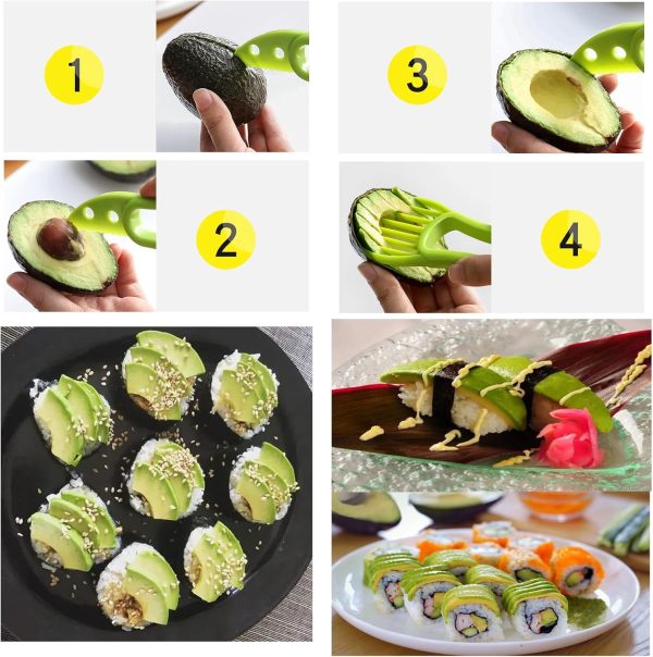 Sushi Making Kit, Sushi Maker Contain Sushi Bazooka/Sushi Roller, Sushi Mat,Paddle,Spreader,Sushi Knife, Chopsticks,Chopsticks Holder, Avocado Slicer, Sauce Dish，Sushi Making Kit for Beginners - Image 2