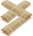 3pcs Bamboo Sushi Curtain Kit Sushi Rolling Mats Making Pad Nori Sheets for