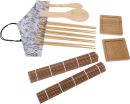 Complete Sushi Making Set Includes Bamboo Mat Rolling Pad Spoons Chopsticks Dipping Bowl for Diy Sushi Rolls