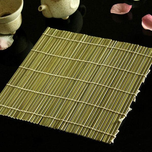 3987, Set of 6 Bamboo Sushi Rolling Mats Sushi Roller Sushi Mat Sushi Maker Kit, Flat and Round Bamboo Mats, 9-1/2 Inches - Image 2