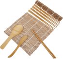Bamboo Sushi Tool Set Diy Sushi Maker Kit Rolling Mat Spreader Chopsticks