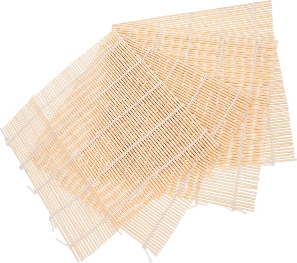 Diy Sushi Making 4pc Bamboo Sushi Rolling Mats Non-stick Roller Curtain Elegant Home Dec