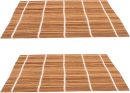 2pcs Bamboo Sushi Mat Bamboo Sushi Rolling Pad Curtain Rolling Pad Making Tools for Kitchen