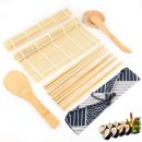 Bamboo Sushi Making Kit for Beginners Include 2 Sushi Rolling Mats,5 Chopsticks,Rice Paddle and 2 Spreaders Set,Natural DIY Sushi Maker Kit for Home Cooking