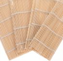 Sushi Mat Kit 4 Pack Bamboo Sushi Rolling Mats Non Stick Sushi Rolls Sushi Curtain and Roller for Diy Sushi Making